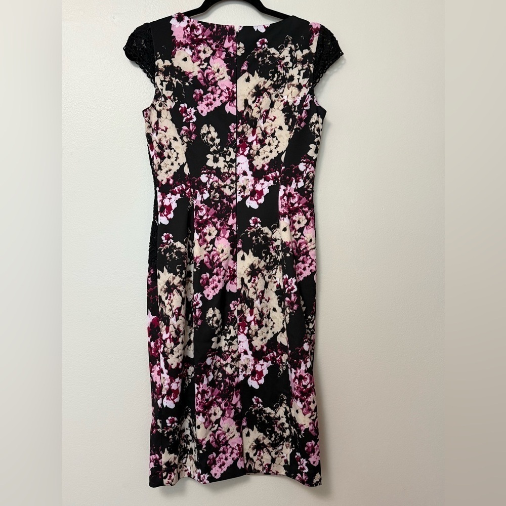 Antonio Melani Y2K crochet floral elegant straight Women's knee length Dress - Picture 4 of 8